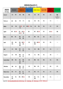 Mehr über den Artikel erfahren Müllkalender 2025
